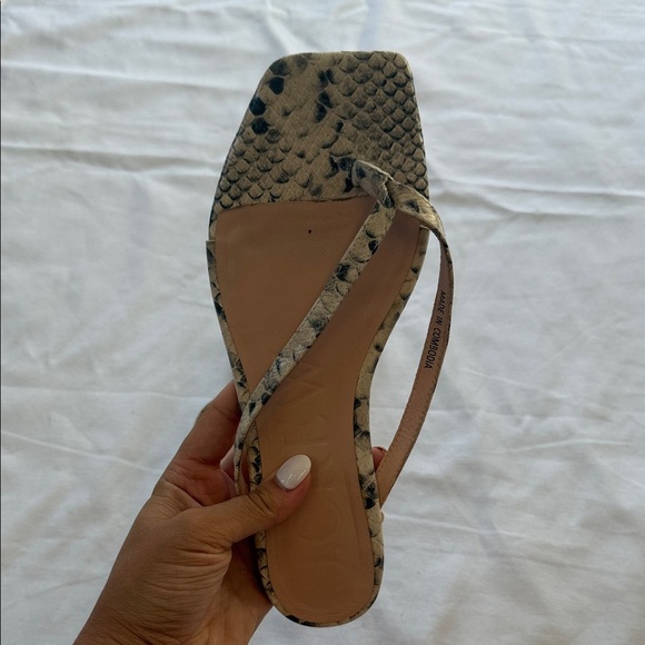 J. Crew Women's Beige and Black Snakeskin Sandals - Picture 3 of 5